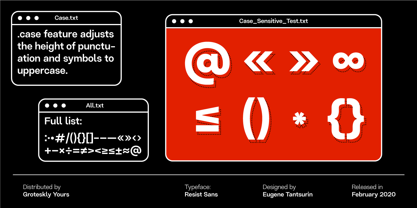 Przykład czcionki Resist Sans Display Medium